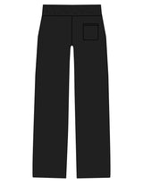 The Straight Leg Sweatpant - Black - C2 Financial - Left Leg Stacked - Printed - White