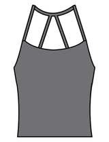 The Womens Sporty Tank - Grey - Evolve Collective - Center Back - Printed - White