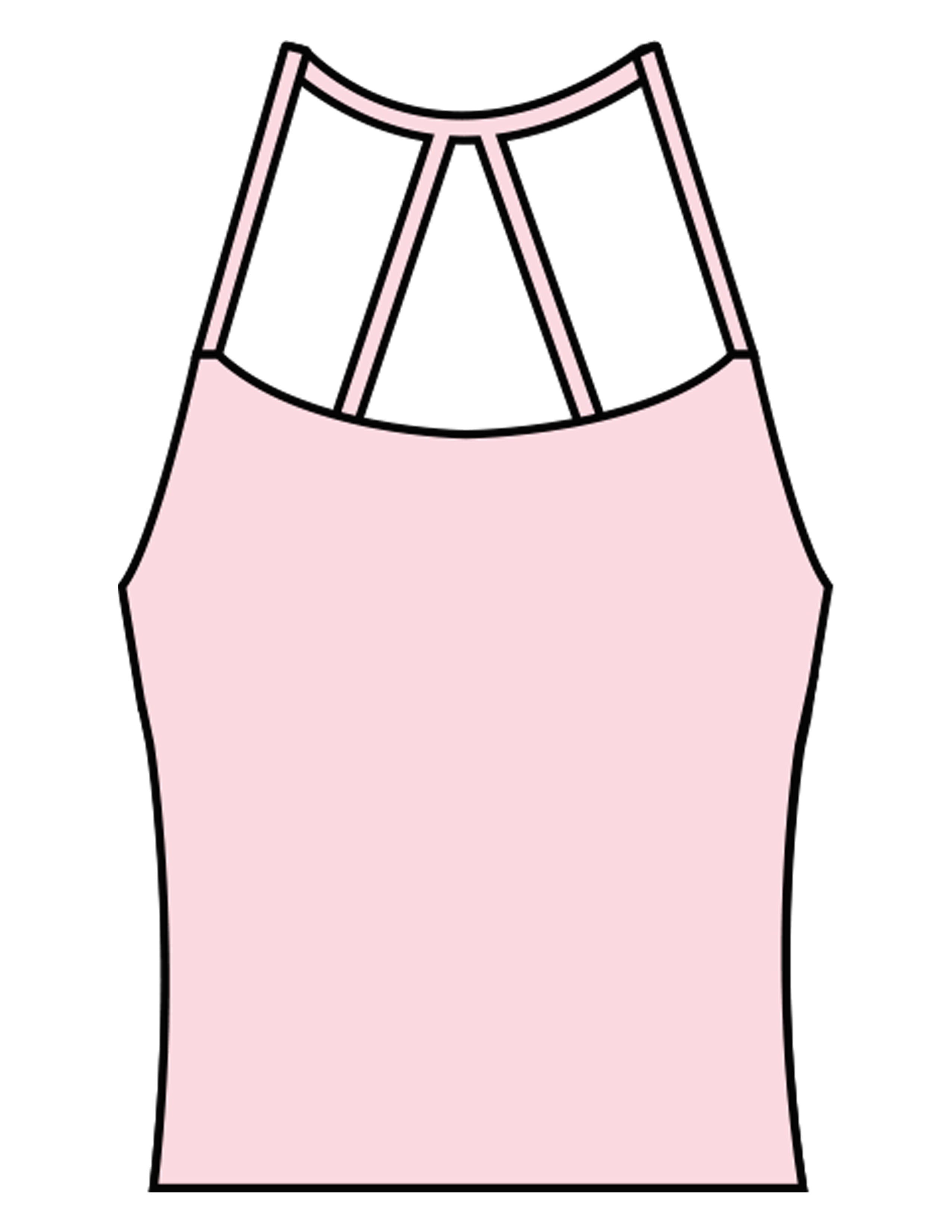 The Womens Sporty Tank - Pink - Evolve Collective - Center Back - Printed - White