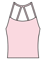 The Womens Sporty Tank - Pink - Evolve Collective - Center Back - Printed - White