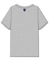 The Mens Heavyweight Tee - Heather - M4Lagree - Center Chest Stacked & Center Back Neckline "M4" - Navy Blue