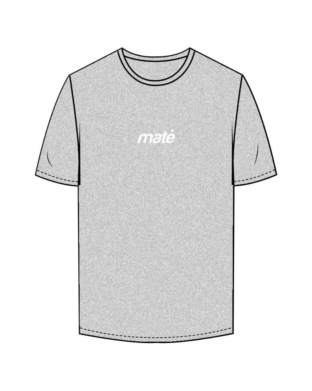 The Mens Tee - Heather - Training Mate - Center Chest - Printed - White