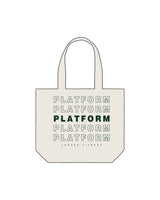 The Tote Bag - Natural - Platform - Center Body - Printed - Pine Green