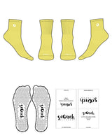 The 1/2 Crew Sock - M90- Scorch Fitness - Top Side & Front Logos - White - Triangle Shape Grip - White