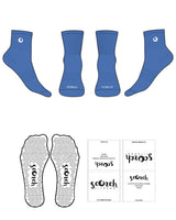 The 1/2 Crew Sock - D77 - Scorch Fitness - Top Side & Front Logos - White - Triangle Shape Grip - White