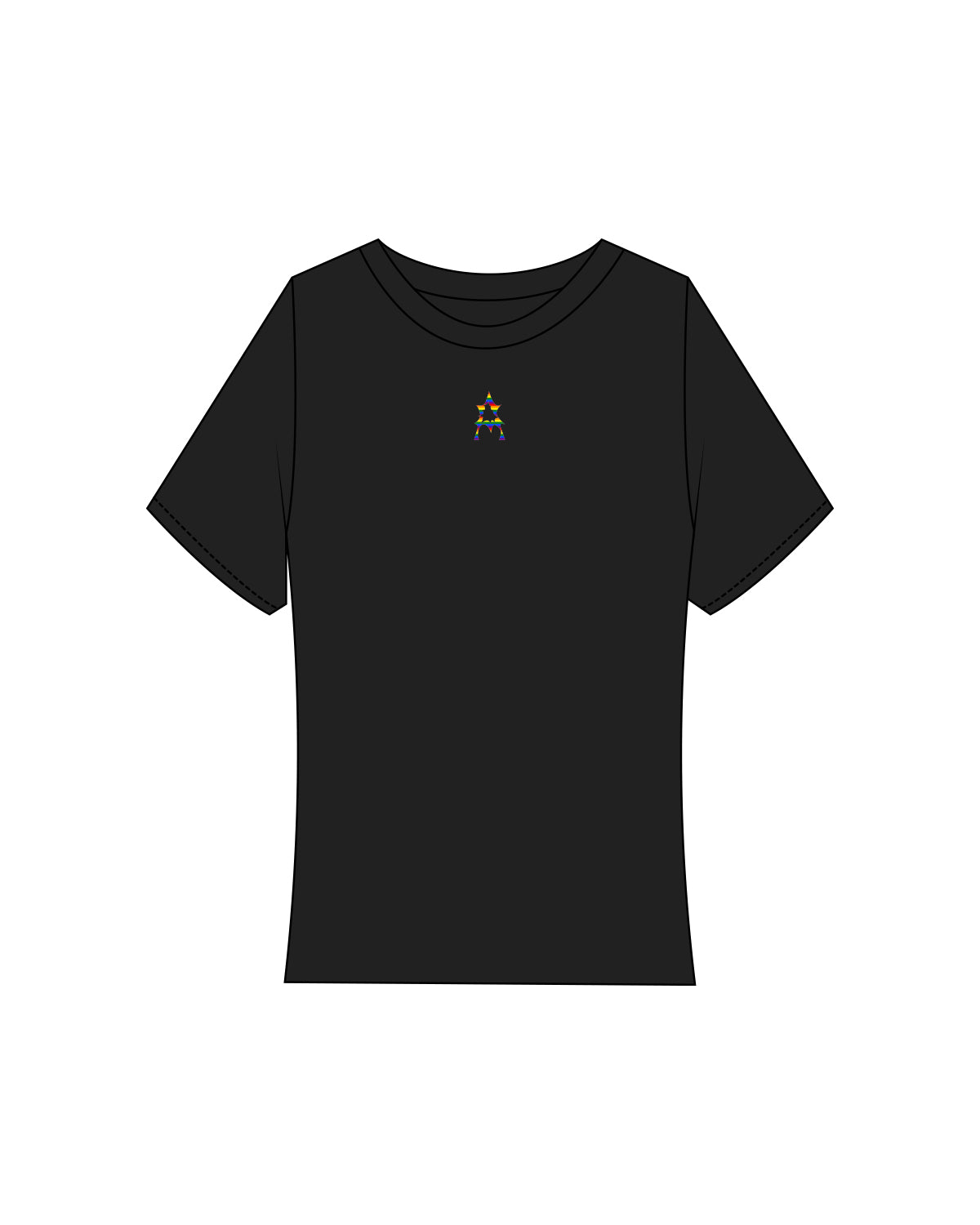 The Baby Tee - Black - Activate House - Pride 2024 - Full Color