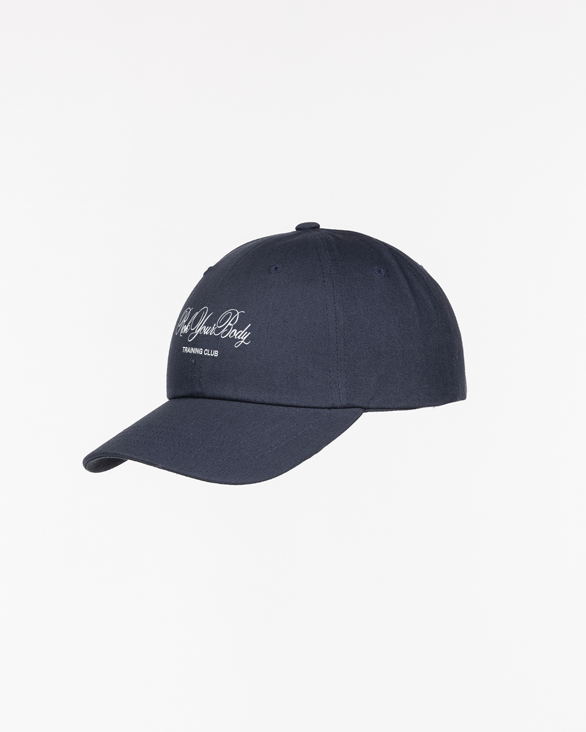 The Dad Hat - Navy - Bodyrok Employee - Center Crown Stacked - Embroidered - White