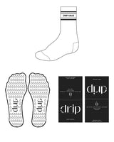 The Crew Grip Sock - White - Drip Haus - Black