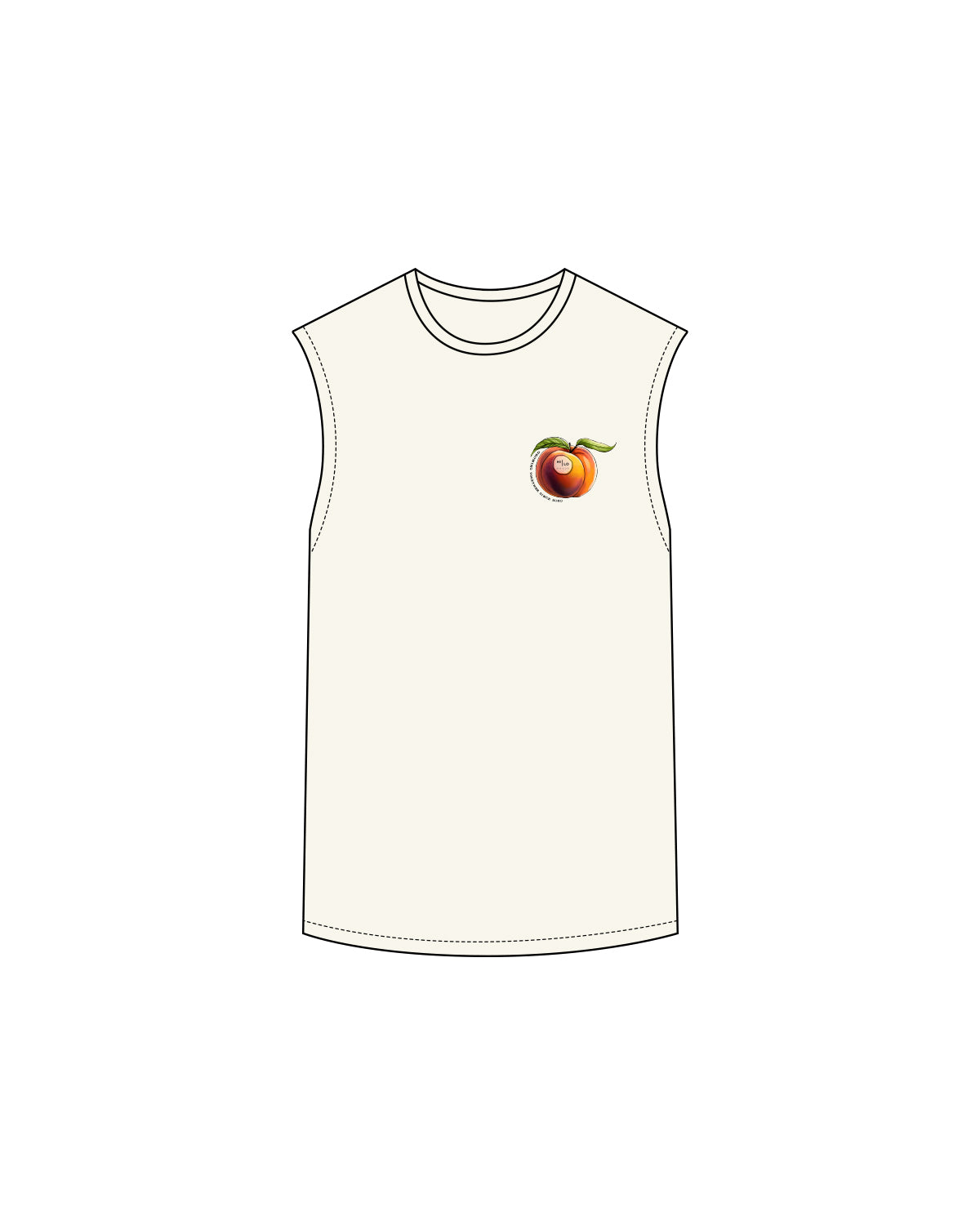 The Mens Tank - Off White - HiLo House - Left Chest / Back - Full Color Logos