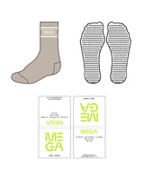 The Crew Grip Sock - Mega - Tan / White