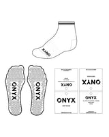 The 1/2 Crew Sock - Onyx Fit - White / Black