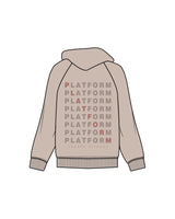 The Womens Hoodie - Bone - Platform - Left Chest & Repeating Back - Full Color