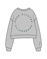 The Oversized Crop - Heather - Pose Pilates - Left Chest & Back Center - Green