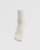 The Daily Pilates  3/4 Crew Sock - Off White - Ruffle