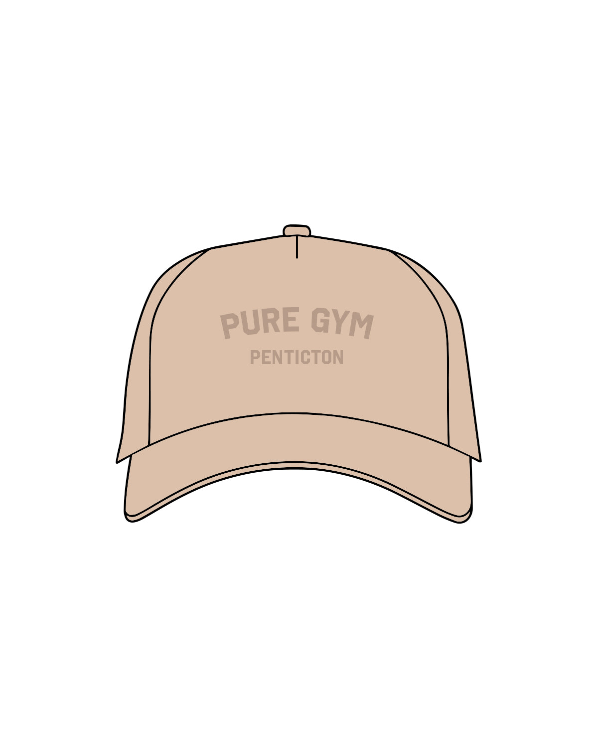 The Trucker Hat - Sand - Pure Gym - College Logo - Tone on Tone