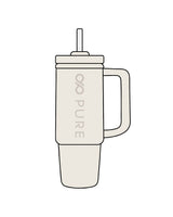 The Tumbler Cup - Off White - Pure Gym - Main Logo - Tone on Tone