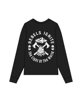 The Mens Long Sleeve - Black - Rebels Elite - Left Chest & Back - Full Color