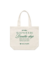 The Tote Bag - Natural - Meru Health - Center Stacked - Green