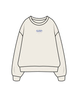 The Classic Crewneck - Off White - Swish Studios - Front and Back Logos - Blue