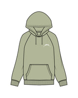 The Womens Classic Hoodie - Pistachio - Symmetry Yoga - Left Chest & Back Logos - White