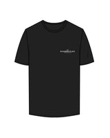 The Mens Tee - Black - The Sugaring Place - Left Chest - White