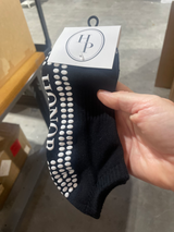 The Ankle Sock - Black / White - Honor Pilates